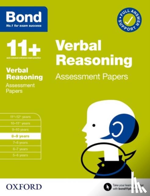 Down, Frances, Bond 11+ - Bond 11+ Verbal Reasoning Assessment Papers 8-9 years (for GL Assessment & other 11 plus exams)