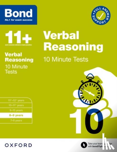 Down, Frances, Bond 11+ - Bond 11+: Verbal Reasoning 10 Minute Tests with Answer Support 8-9 years (for GL Assessment & other 11 plus exams)