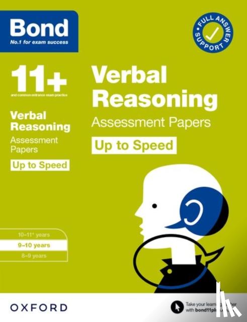 Down, Frances, Bond 11+ - Bond 11+ Verbal Reasoning Up to Speed Assessment Papers with Answer Support 9-10 Years (for GL Assessment & other 11 plus exams)