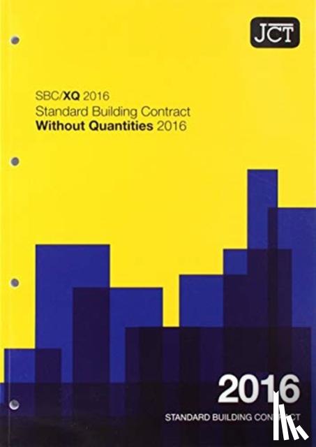  - JCT:Standard Building Contract Without Quantities 2016