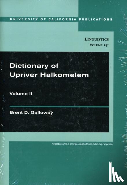 Galloway, Brent Douglas - Dictionary of Upriver Halkomelem
