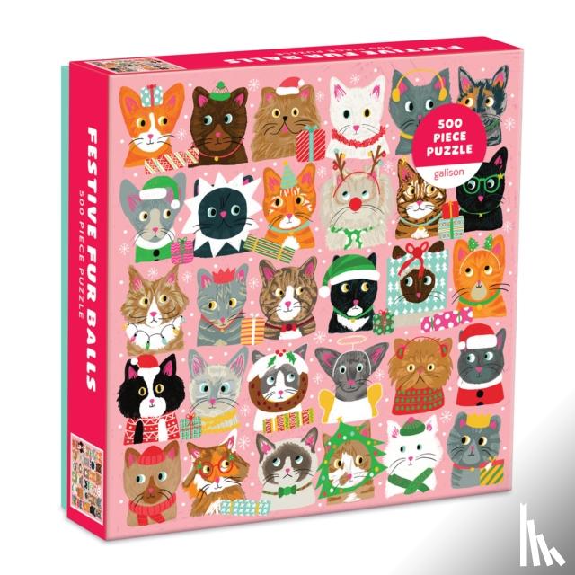 Galison - Festive Furballs 500 Piece Puzzle
