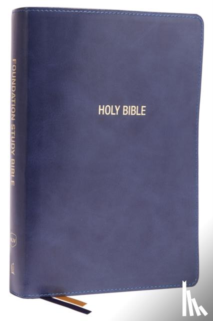 Nelson, Thomas - NKJV, Foundation Study Bible, Large Print, Leathersoft, Blue, Red Letter, Thumb Indexed, Comfort Print