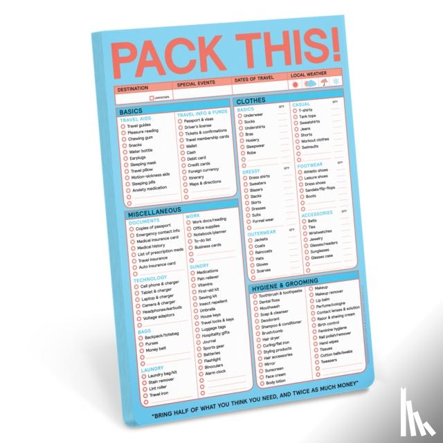 Knock Knock - Knock Knock Pack This (Refresh) Classic Pad (Pastel Edition)