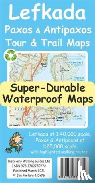 Kostura, Jan - Lefkada, Paxos and Antipaxos Tour and Trail Maps