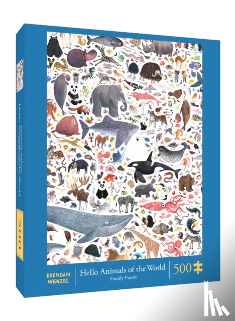 Chronicle Books - Hello Animals of the World 500-Piece Family Puzzle
