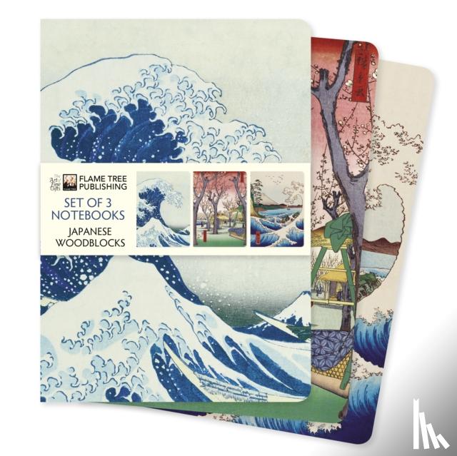 Flame Tree Studio - Japanese Woodblocks Set of 3 Standard Notebooks