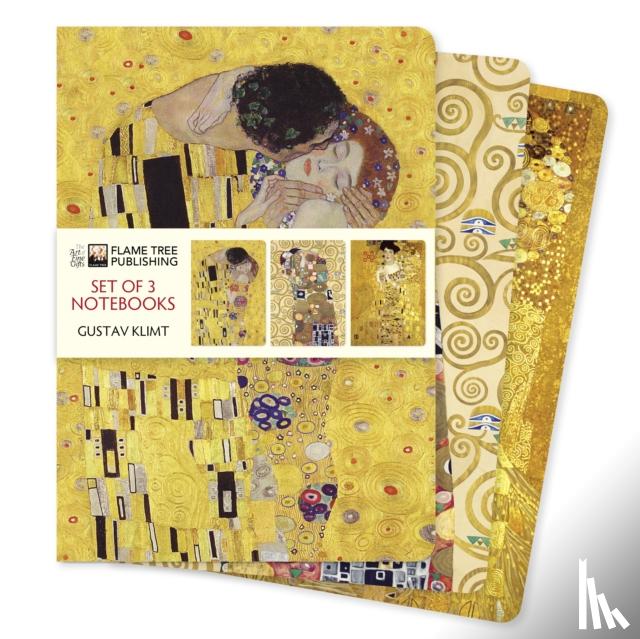 Flame Tree Studio - Gustav Klimt Set of 3 Standard Notebooks