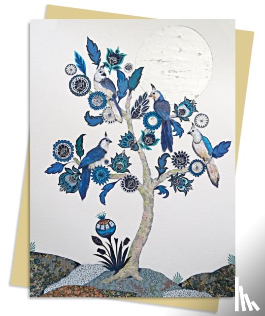  - Alexandra Milton: Silver Tree of life with Four White-throated Magpies Greeting Card Pack