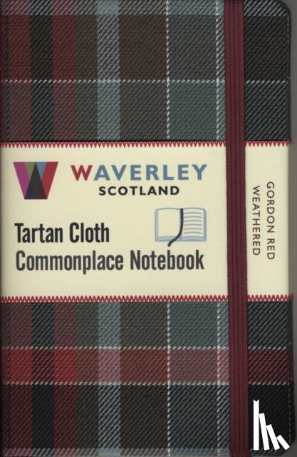 Waverley Scotland - Waverley (M): Gordon Red Weathered Tartan Cloth Commonplace Notebook