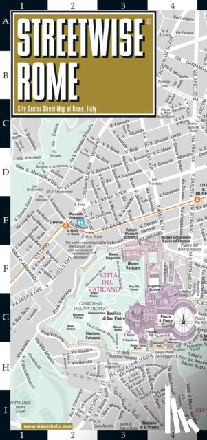Michelin - Streetwise Rome Map - Laminated City Center Street Map of Rome, Italy