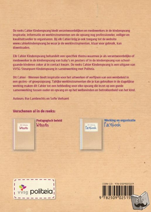Lambrechts, Ilse, Verhaert, Sofie - Wennen in de kinderopvang