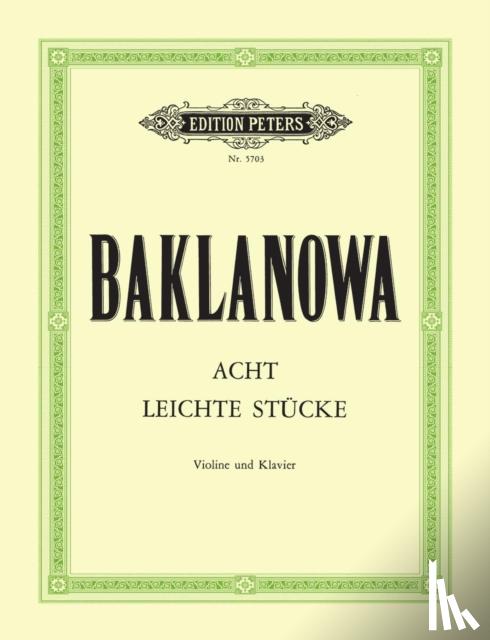 Baklanowa, Natalja - 8 leichte Stücke - für Violine und Klavier - 1. Lage