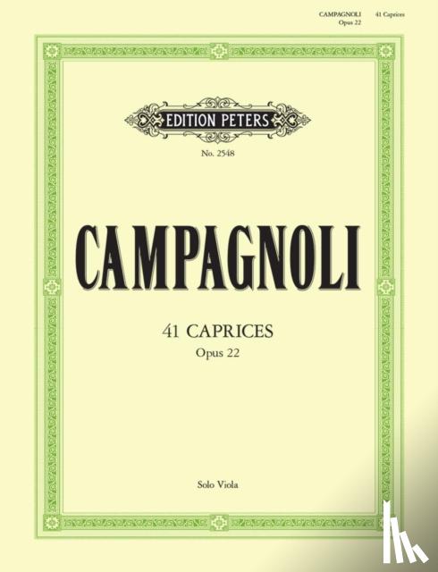 Campagnoli, Bartolomeo - 41 Caprices Op. 22 for Viola