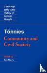 Toennies, Ferdinand - Toennies: Community and Civil Society - Community and Civil Society