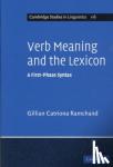 Ramchand, Gillian Catriona (Universitetet i Tromso, Norway) - Verb Meaning and the Lexicon - A First Phase Syntax