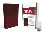 Thomas Nelson - NKJV, Value Thinline Bible, Large Print, Leathersoft, Burgundy, Red Letter, Comfort Print - Holy Bible, New King James Version
