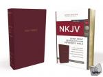 Thomas Nelson - NKJV Holy Bible, Giant Print Center-Column Reference Bible, Burgundy Leather-look, 72,000+ Cross References, Red Letter, Comfort Print: New King James Version