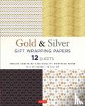 Publishing, Tuttle - Silver and Gold Gift Wrapping Papers - 12 Sheets - 12 Sheets of High-Quality 18 x 24 inch Wrapping Paper