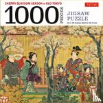 Tuttle Studio - Cherry Blossom Season in Old Tokyo- 1000 Piece Jigsaw Puzzle: Woodblock Print by Utagawa Kunisada (Finished Size 24 in X 18 In)