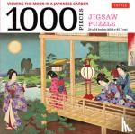 Chikanobu, Toyohara - Viewing the Moon Japanese Garden- 1000 Piece Jigsaw Puzzle: Finished Size 24 X 18 Inches (61 X 46 CM)