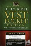 Thomas Nelson - KJV, Vest Pocket New Testament and Psalms, Leathersoft, Black, Red Letter - Holy Bible, King James Version