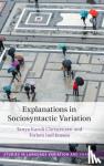  - Explanations in Sociosyntactic Variation