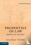 Tuori, Kaarlo (University of Helsinki) - Properties of Law - Modern Law and After