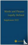 Hay, David - Words and Phrases Legally Defined 2022 Supplement