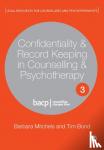 Mitchels, Barbara, Bond, Tim - Confidentiality & Record Keeping in Counselling & Psychotherapy