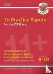 CGP Books - 11+ CEM Practice Papers - Ages 9-10 (with Parents' Guide & Online Edition)