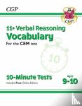 CGP Books - 11+ CEM 10-Minute Tests: Verbal Reasoning Vocabulary - Ages 9-10 (with Online Edition)