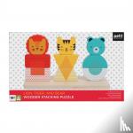 Petit Collage - Lion, Tiger, and Bear Wooden Stacking Puzzle