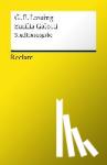 Lessing, Gotthold Ephraim - Emilia Galotti - Ein Trauerspiel in fünf Aufzügen. Studienausgabe