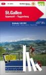  - Radwanderkarte St. Gallen - Appenzell - Toggenburg mit Ortsindex (7) - Maßstab 1:60 000