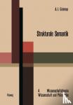 Greimas, Algirdas Julien - Strukturale Semantik - Methodologische Untersuchungen
