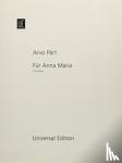 Part, Arvo - Für Anna Maria - für Klavier