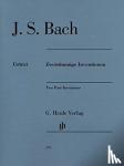 Bach, Johann Sebastian - Zweistimmige Inventionen für Klavier zu zwei Händen. Revidierte Ausgabe von HN 169