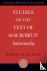 Studies on the Text of Macr...