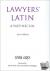 Lawyers' Latin - A Vade-Mecum